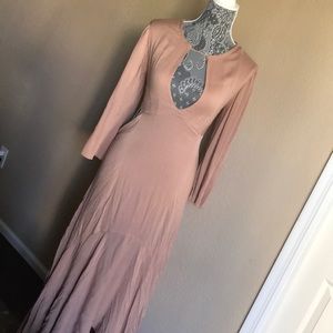 Free People Rose Lace Up Maxi Dress NWT XS